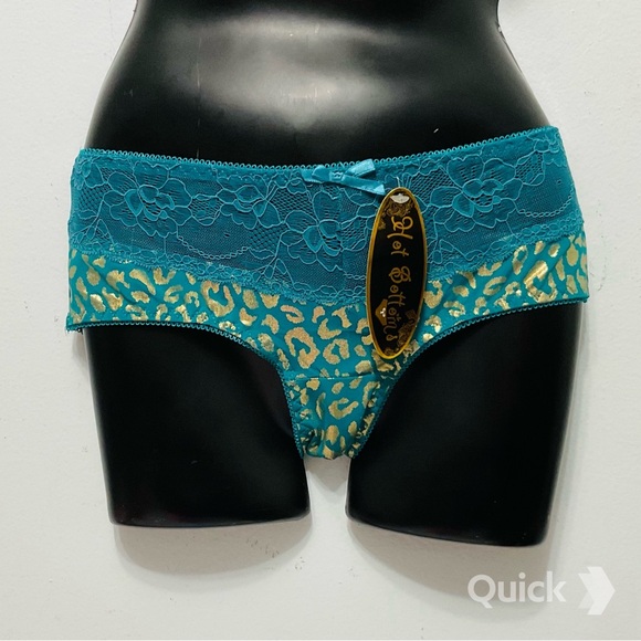 NWT 6 pcs Floral Lace / Golden Leopard Panties - Picture 3 of 8